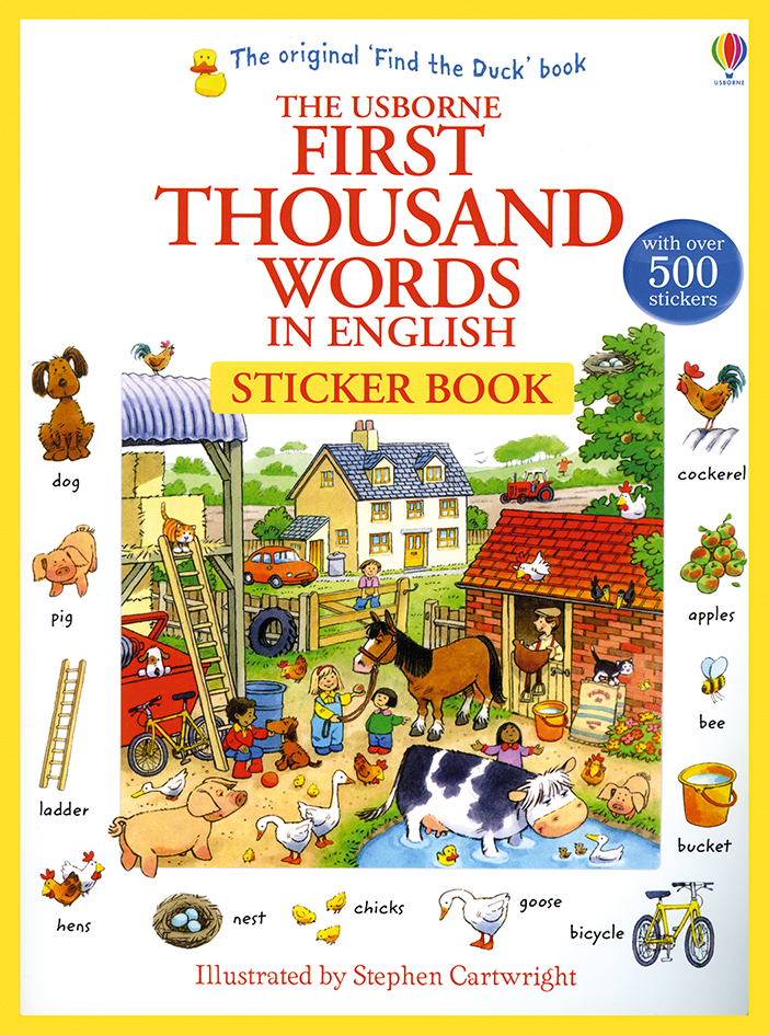 First thousand words in English: Sticker book
