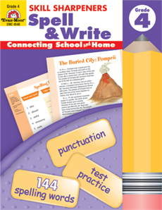 Skill Sharpeners: Spell & Write, Grade 4 - Activity Book
