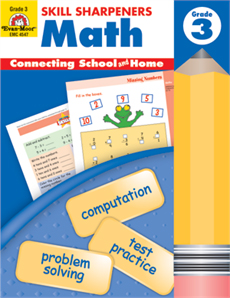 Skill Sharpeners: Math, Grade 3 - Activity Book