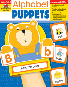 Alphabet Puppets, Grades PreK - 1 - Teacher Resource Book