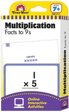 Learning Line: Multiplication Facts to 9s, Grades 2+ (Ages 7+) - Flashcards