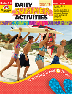 Daily Summer Activities: Moving from 7th to 8th Grade, Grades 7-8 - Activity Book